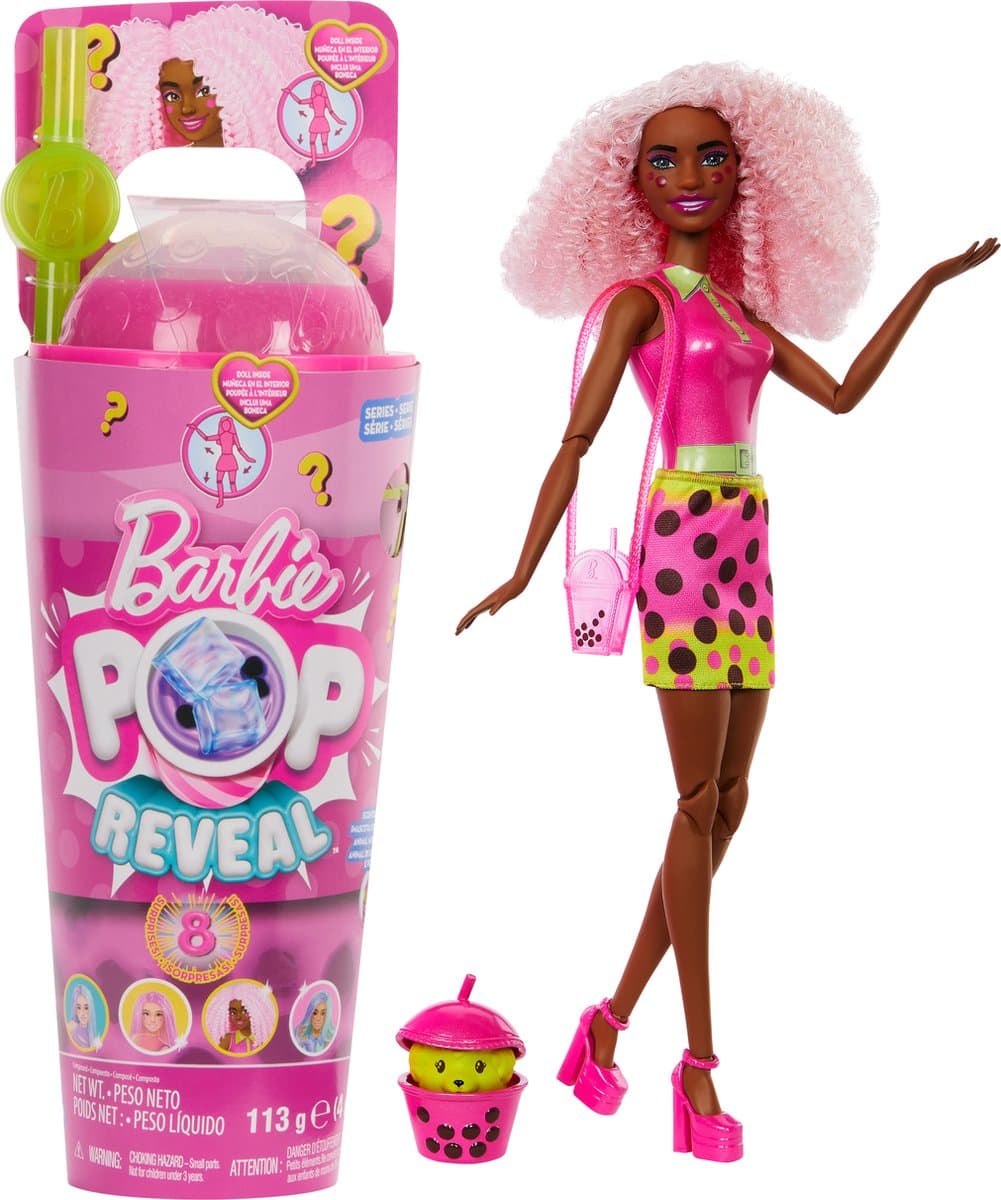 Barbie Pop! onthullingsmodepop - Bubble Tea serie, bessen, 8 verrassingen