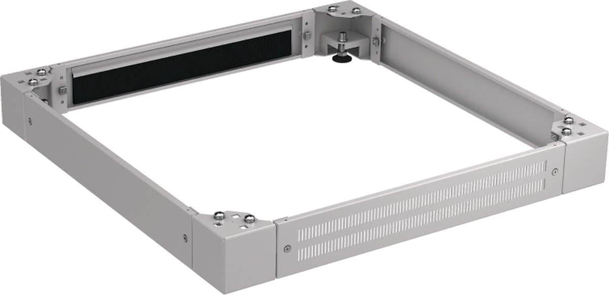 Plint voor 800 x 800 mm 19 PRO Patchkasten - 100 mm hoog - Grijs