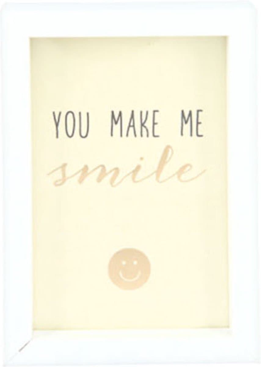 Depesche Fotolijst Compliment Smile 5 X 7 Cm Hout Wit