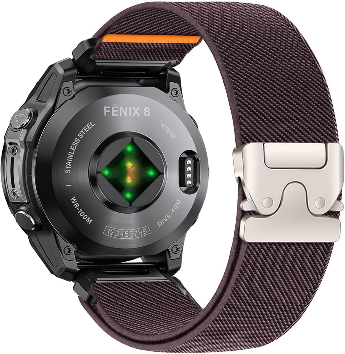 elastische band 22 mm - nylon - voor Garmin Fenix 8/7/6 - sportieve uitstraling - ShopVlot