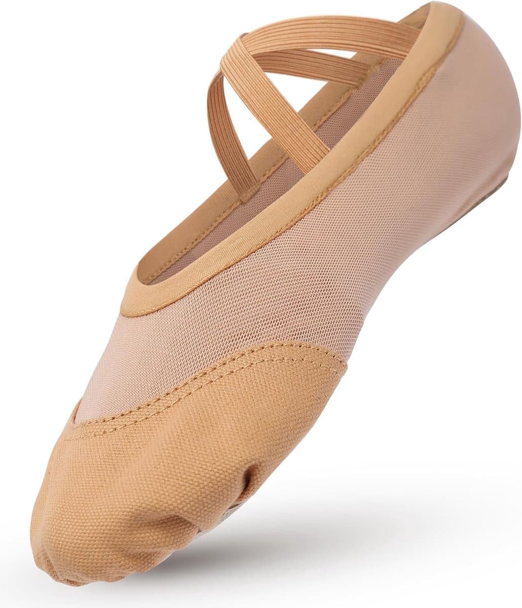 Balletschoenen meisjes - Stretchy splitleer - Canvas mesh - Perfect voor dans - ShopVlot