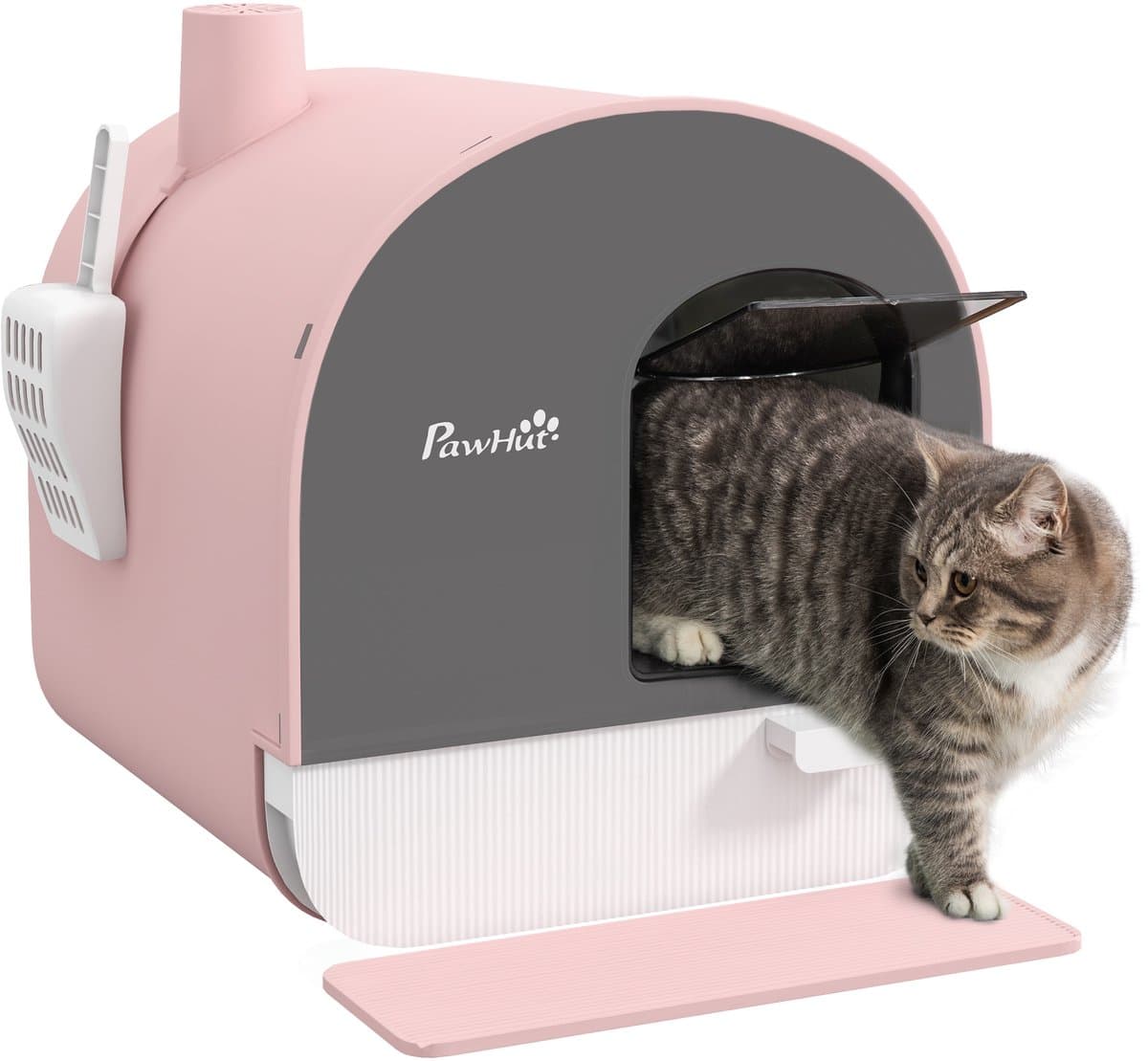 PawHut Kattenbak - PP - 43x44x47cm - Roze