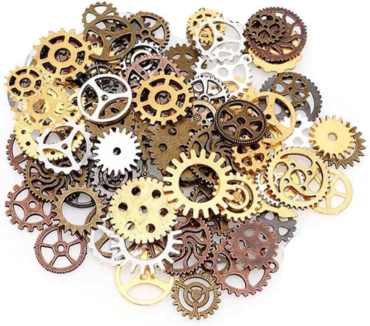 Metalen Tandwielen - Steampunk Hangers - Sieraden Maken - Vintage Stijl - 10-40 mm - Gekleurd