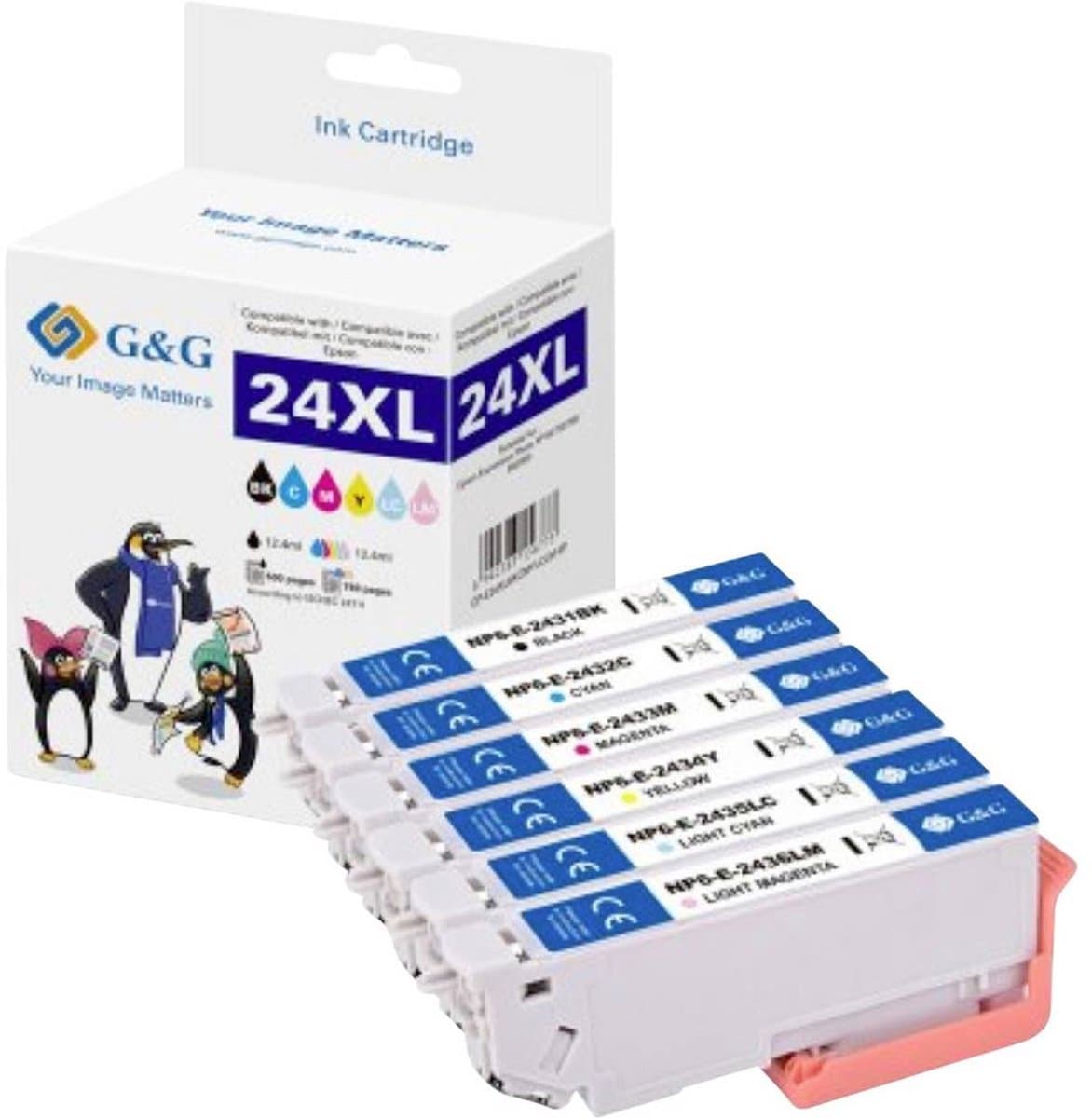 G&G Inktcartridge Compatibel GP-E24XLBKCMYLCLM-6P