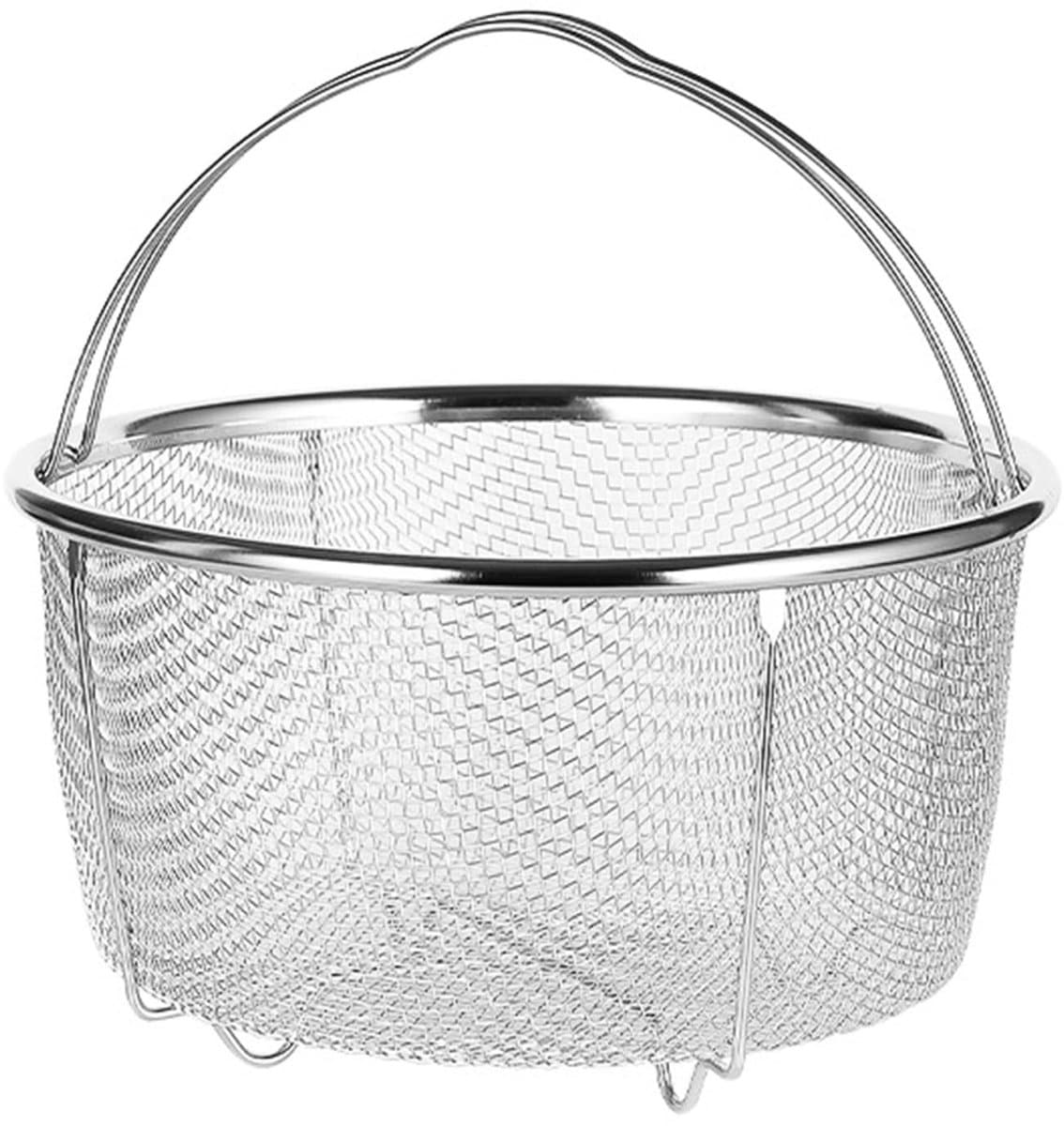 Dailygoods- Stoommand met Oliefilterfunctie - Roestvrij Staal - Mesh Stoommand - Groente/Eiermand - 18 cm - Efficiënt Restfilter - Stoominleg