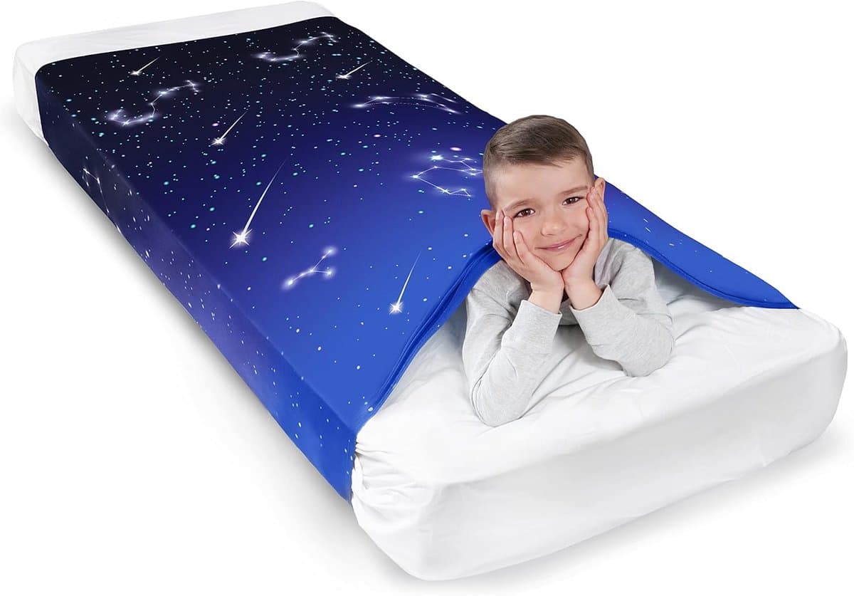 Slaaptunnel Dekens - Sensorisch Laken - Rustige Slaap - Diepe Druk Therapie - 90x200 cm - Zwart
