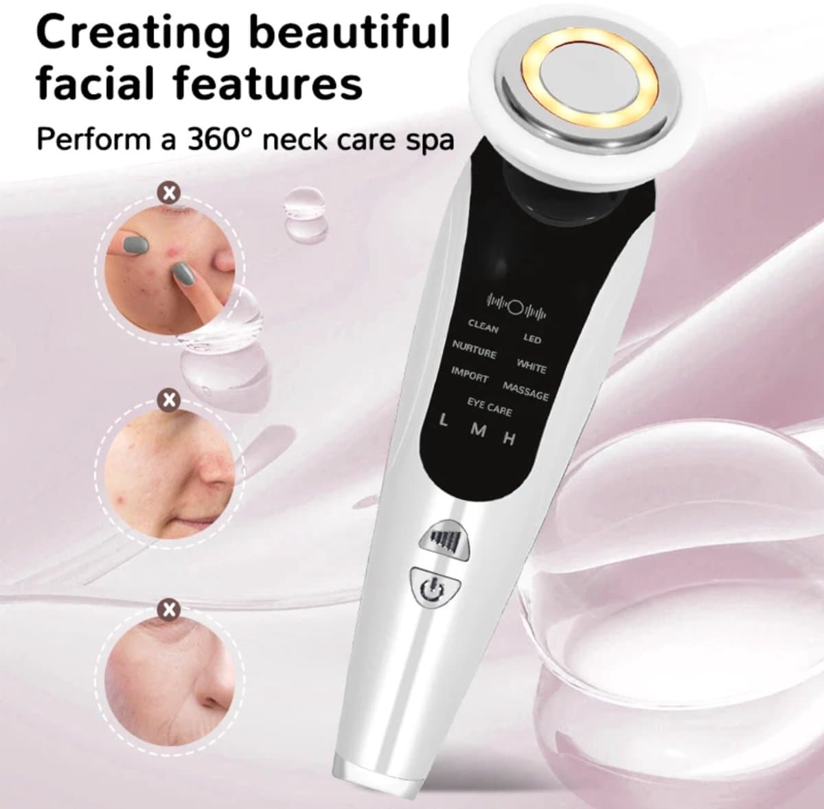 EMS DERMAWAND: Huidverjongingsapparaat – SKINCARE 5 IN 1 - Facelift Apparaat
