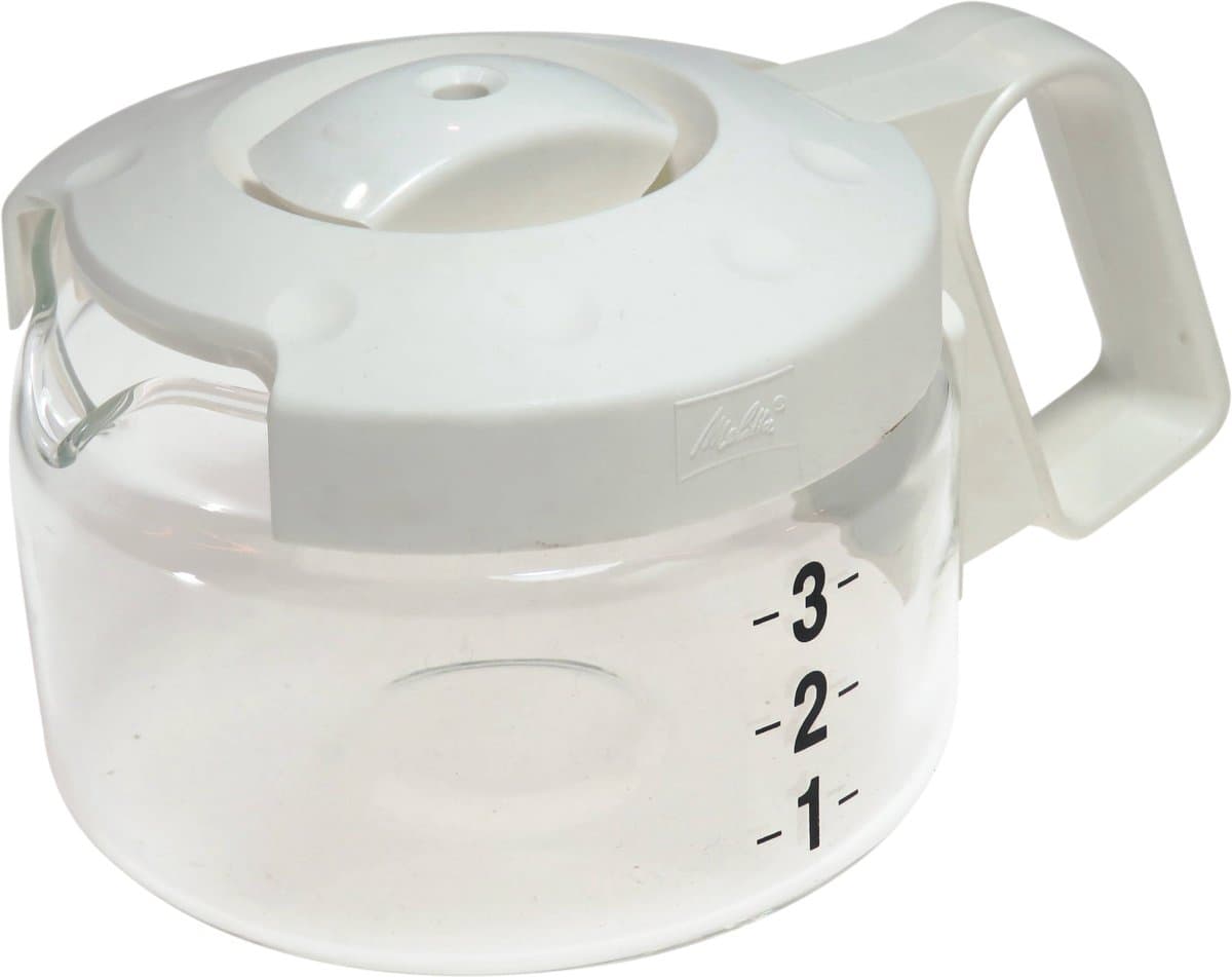 Melitta 3-kops koffiekan voor koffiezetapparaat IBS Super 3 series - Wit - 0,4 liter - koffiepot van glas - Type 81