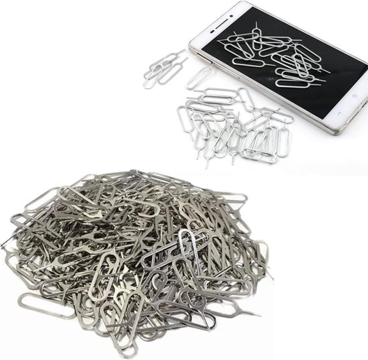 Naalden Set voor Mobiele Telefoon - SIM-pen, SIM-kaartnaalden en Mini-SD Kaart Verwijderingsgereedschap - 300 stuks - Smartphone en Tablet Accessoires - Compatibel met Alle Toestellen