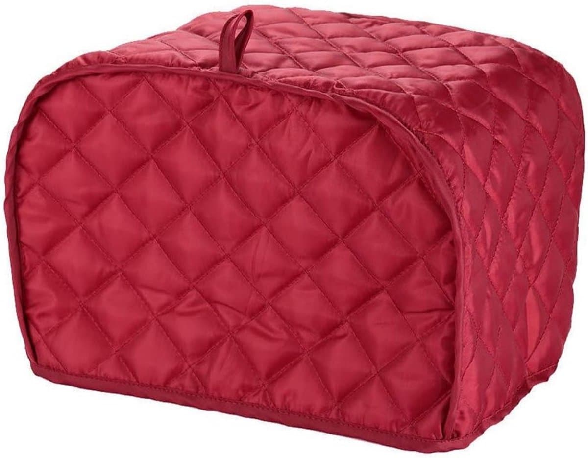 Toasterhoes voor 2 plakken, Bescherming tegen stof en vingerafdrukken, Keukenaccessoire, 11.5W x 8D x 8H, Wijnrood