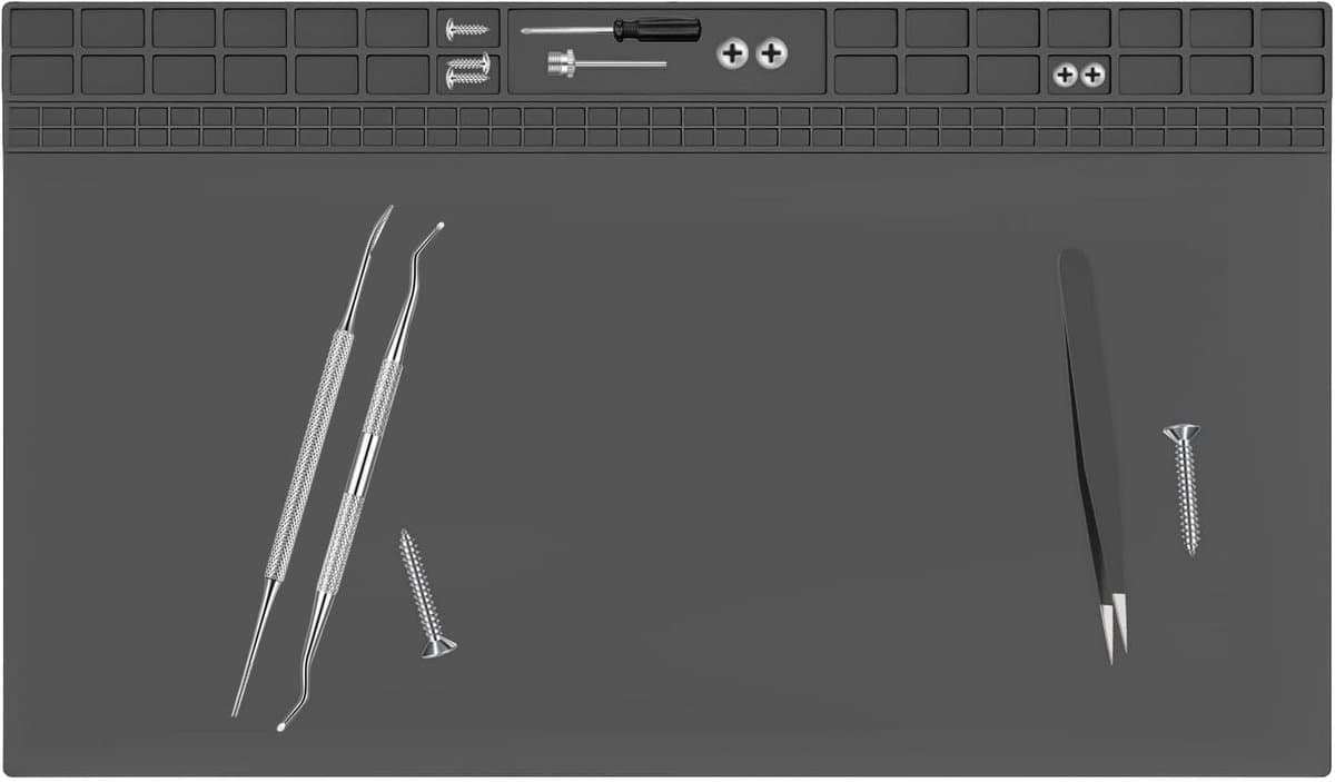 Grote anti-statische soldeermat van silicone, 60 x 35 cm, ideaal voor elektronica, computers en mobiele telefoons reparaties