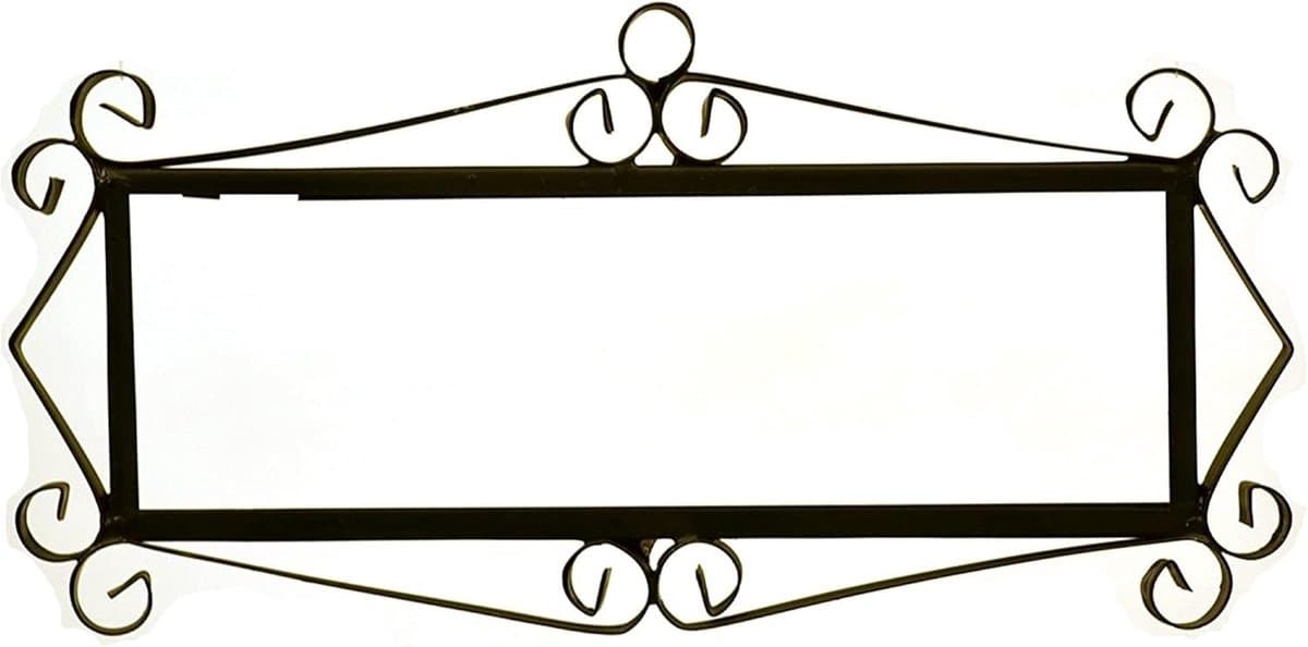 Keramische Nummer Tegels - Handgeschilderd Spaans Design - Huis Nummering - Met Filigraan Frame - 10 x 7.5 cm