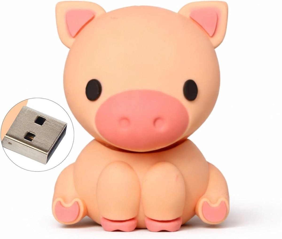 Varken USB-stick - Opslagstick Varken - Bestanden Opslaan - Schattig Varkensdesign - 64 GB - Roze