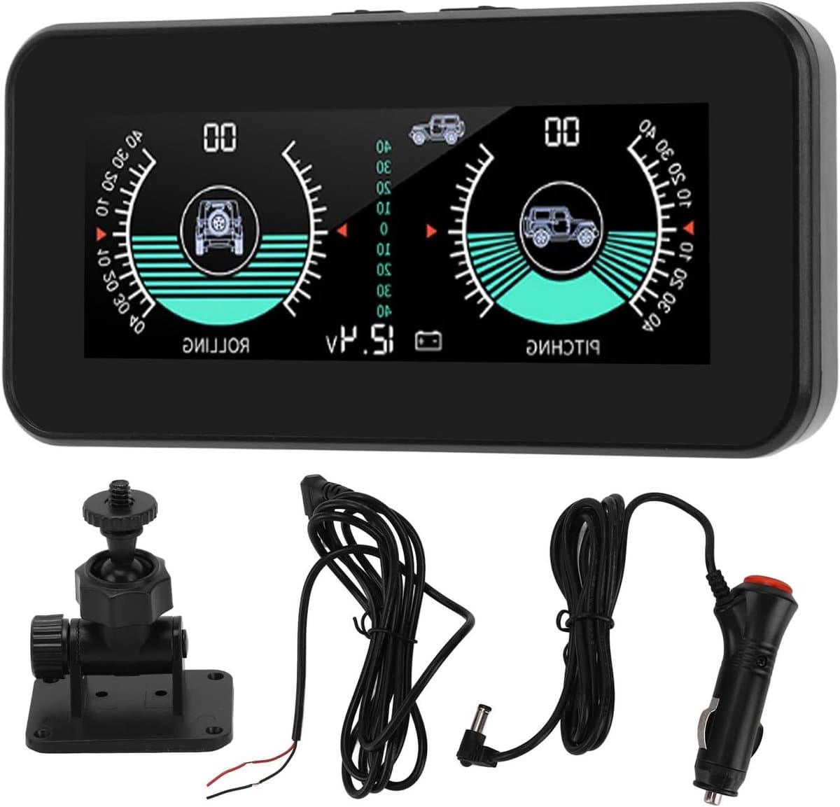 Auto Clinometer - Hellingsmeter Dashboard - Rijden Monitoren - Real-time Weergave - 152 x 11 x 72 cm - Zwart