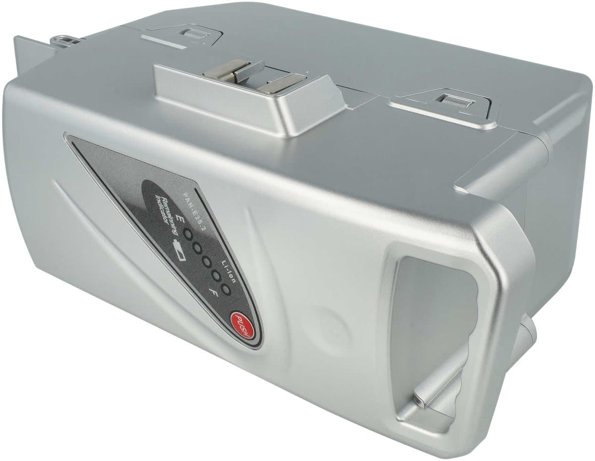 EXTENSILO-vervangingsaccu voor Panasonic NKY 289B2, NKY 267B2, NKY 269B02, NKY 269B2, NKY 281B2, NKY 284B2 voor e-bike (27,2 Ah, 26 V, Li-ion) - zilver