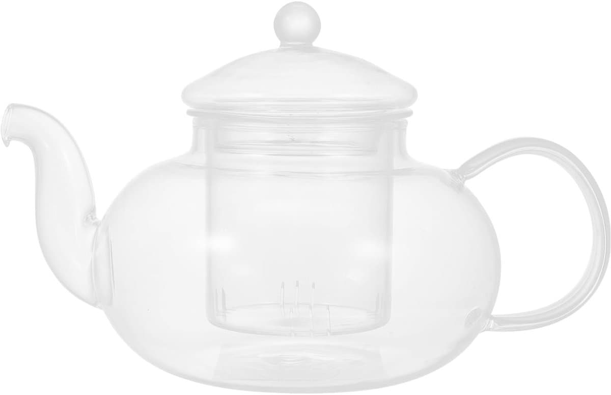 Dailygoods- Theepot Dubbelwandig - Theepot met Filter - Glazen Theepot - Theepot met Infuser - Duurzaam - Lichtgewicht 400 ml - Theezetter