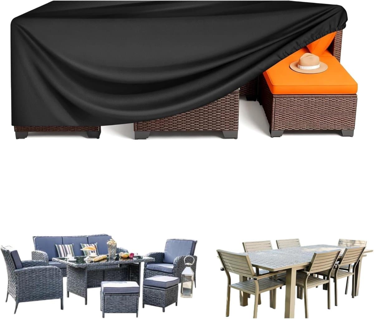 Tuinmeubel Afdekking - Beschermhoes Meubels - Meubels Beschermen - Waterdicht 600D Oxford - 109x63x46 cm - Zwart