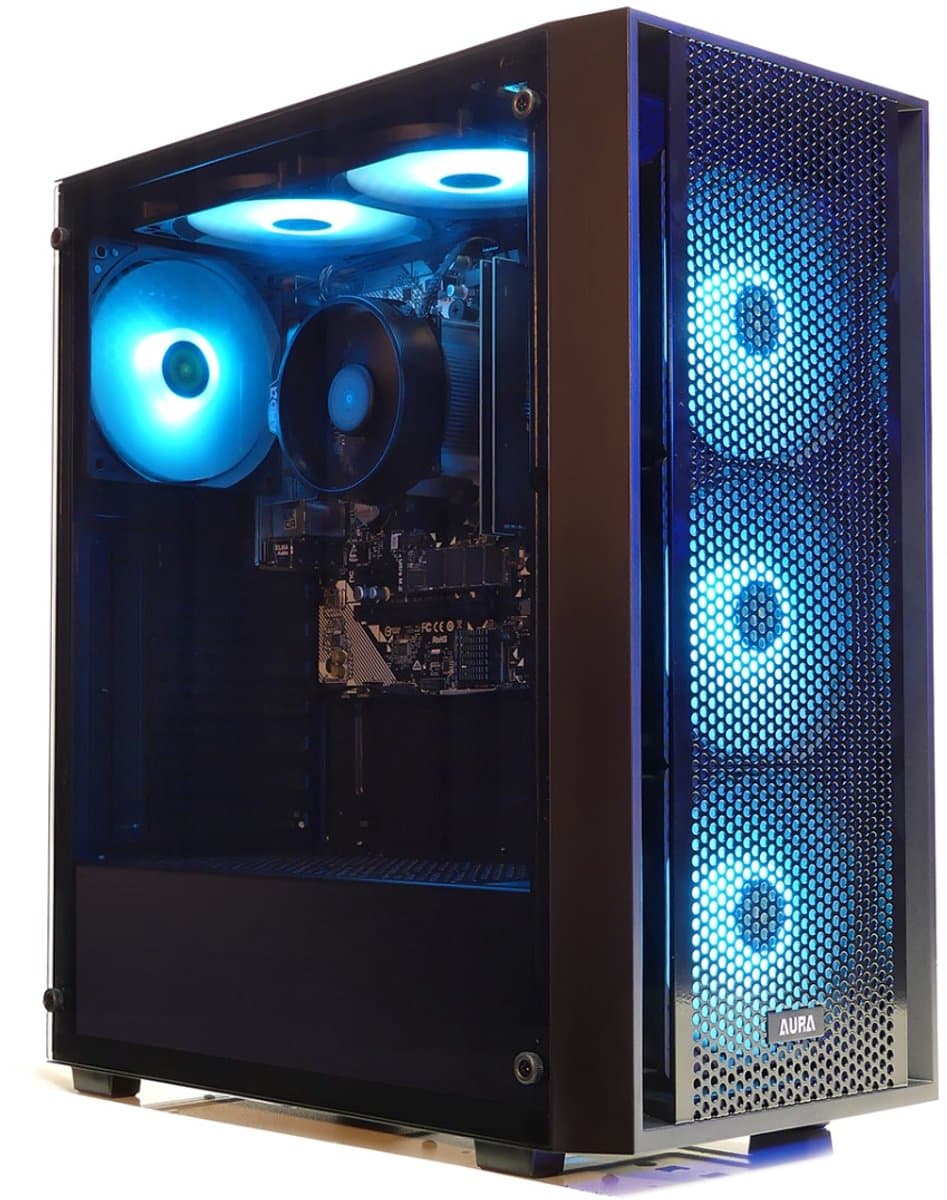 AMD Ryzen 5 3600 6-Core RGB Game Computer / RTX 3050 Gaming PC - 16GB RAM (2x8GB Dual-Channel) - 500GB SSD - Windows 11 - WIFI - VISION
