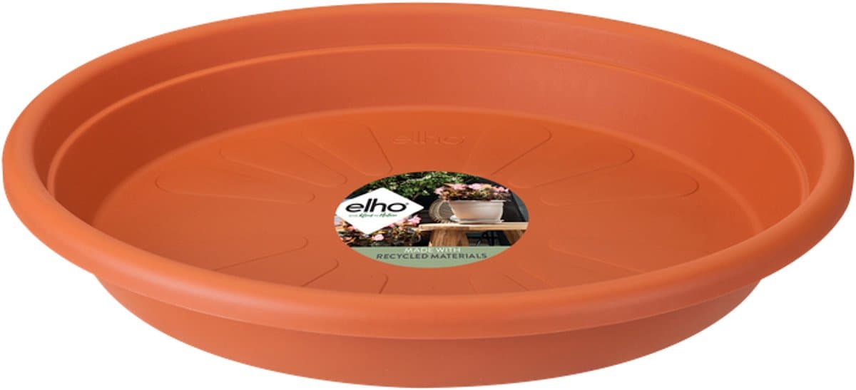 Elho Universele Schotel Rond 35 - Schotel voor Binnen & Buiten Accessoires - Ø 35.0 x H 5.2 cm - Terra