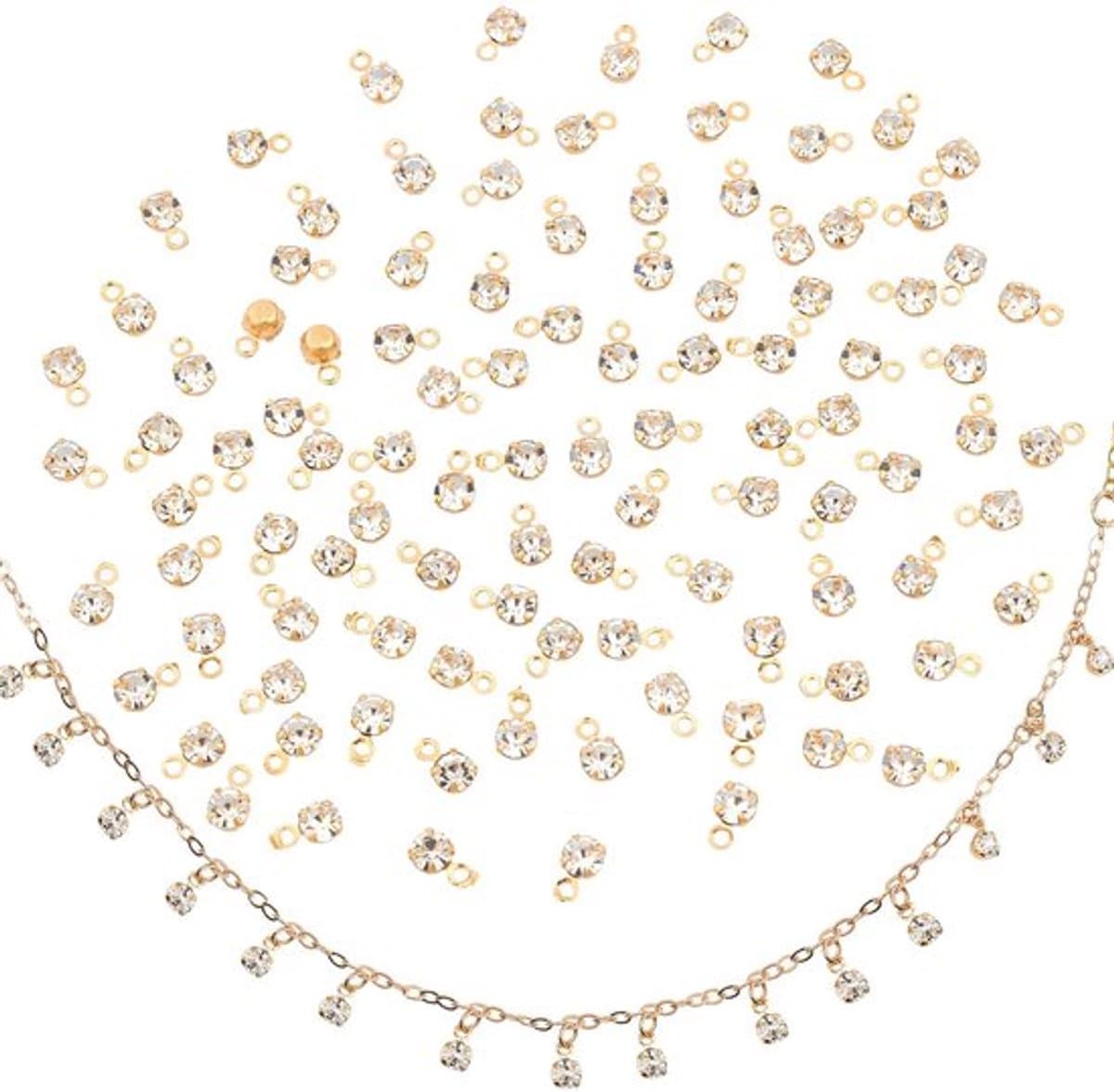 Mini strass bedels verpakking dailygoods