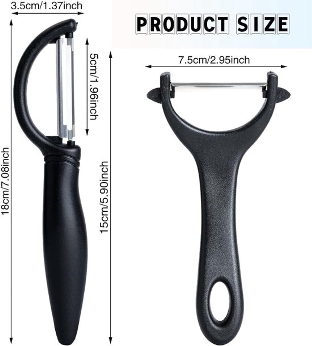 Onf3 - Dunschiller - Y-vormige dunschiller - Ergonomisch ontwerp - Zwart en groen
