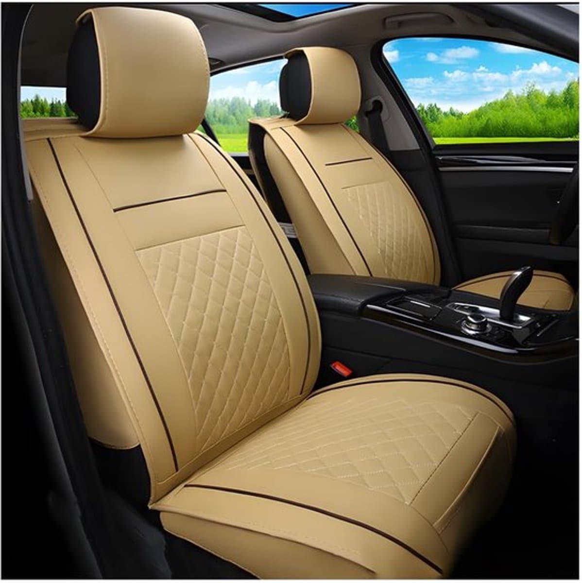 Aladdien - Luxe waterdicht - Autostoelhoezen - Beige - Universele