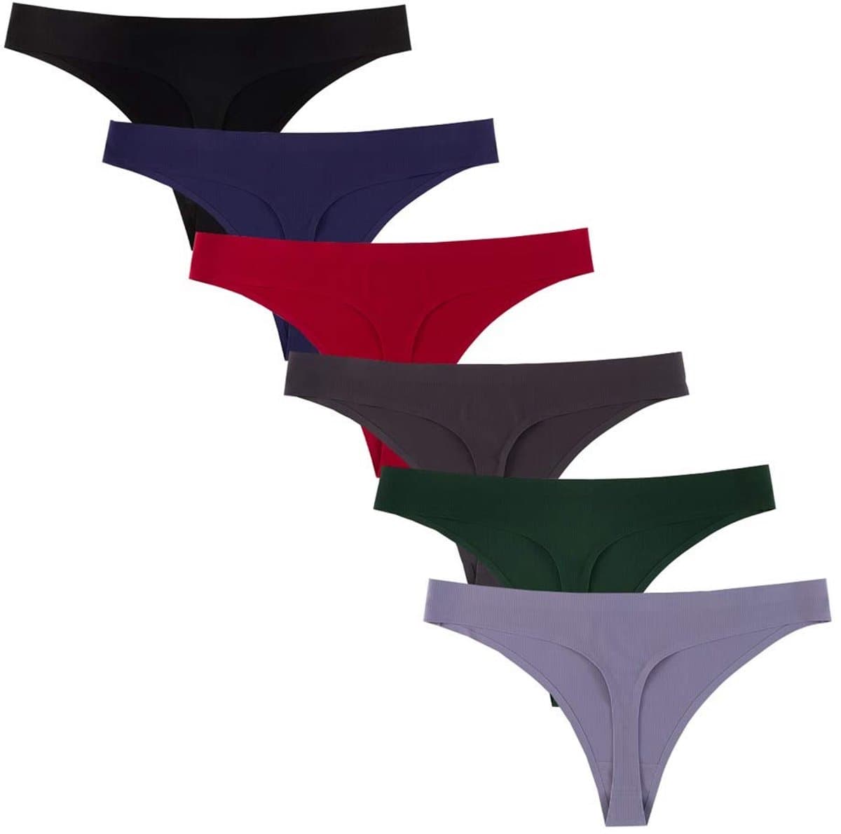 Solidchoice- Strings 6 Stuks - Naadloze Strings - Ondergoed Dames - Comfortabele String - IJszijde - Katoenen Materiaal
