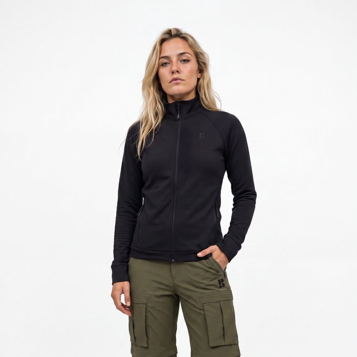 Poederbaas Outdoor Vest Dames - Waffle Jacket - Lichtgewicht & Ademend - Wandelvest & outdoor activiteiten - Zwart - Maat XL