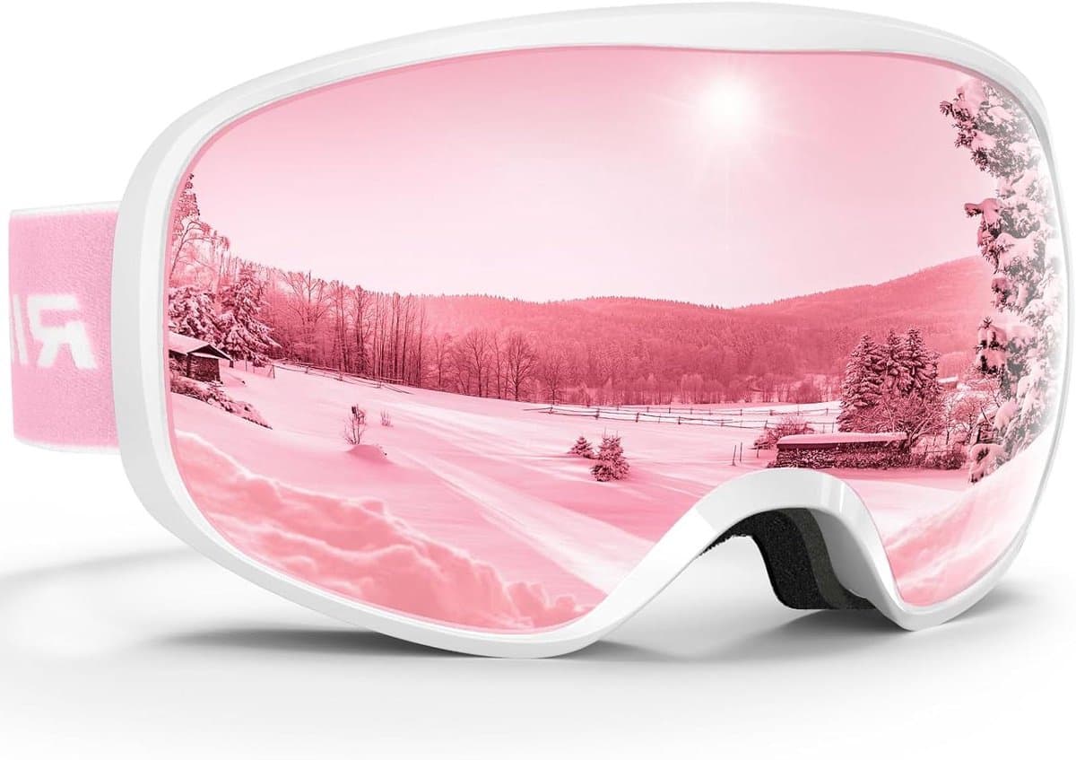 Skibril Snowboardbril - Wintersport Bril - Bescherming Sneeuw - Voor Brildragers - Dubbele Lens - Zwart