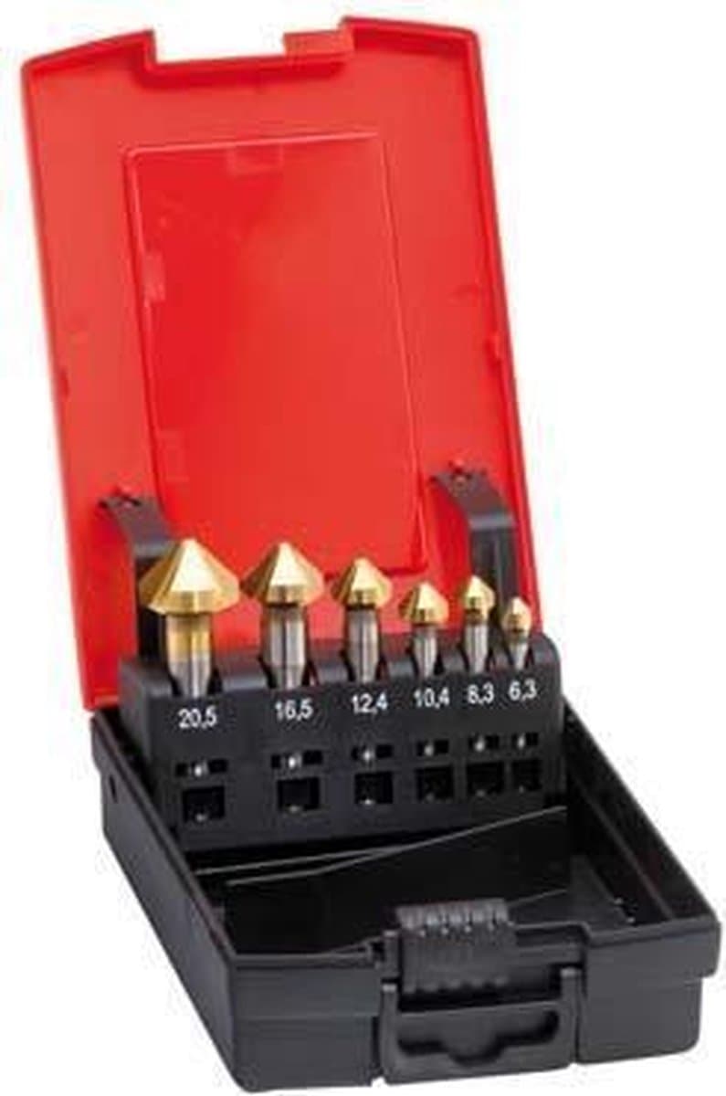Kopverzinkboren-set D335C TiN 6,3-25,0mm, 90 Grad