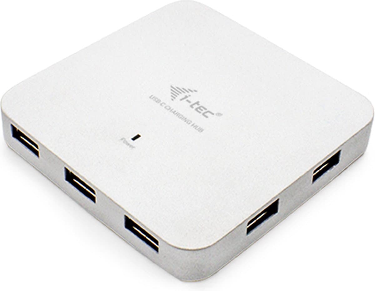 I-TEC USB-C Metal Charging HUB 7x USB 3.0 + Power Delivery 60W w/o power adapter ideal for Notebook Ultrabook Tablet PC