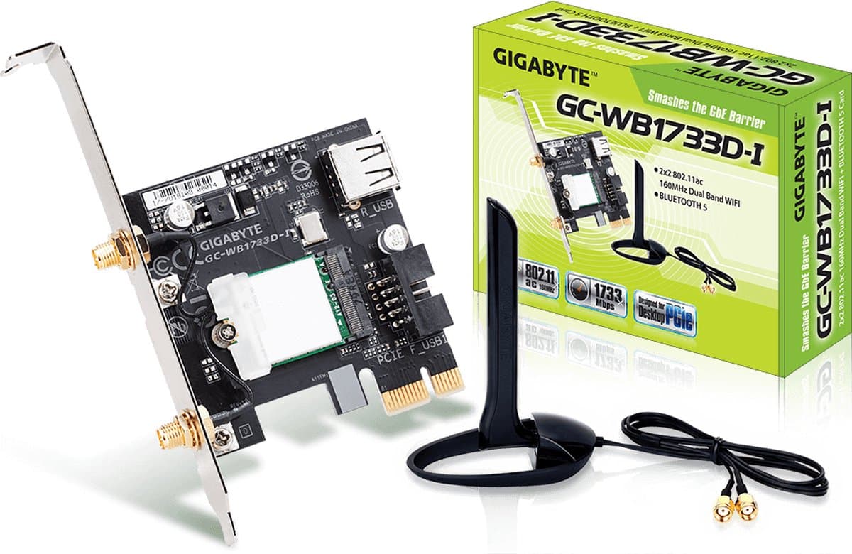 Gigabyte GC-WB1733D-I netwerkkaart intern WLAN/Bluetooth 1733 Mbit/s