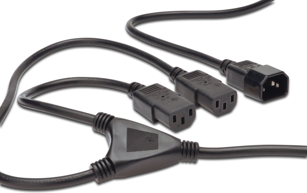 Digitus apparaatsnoer IEC C14 Mannelijk naar C13 stekker Vrouwelijk 1.7 meter Zwart