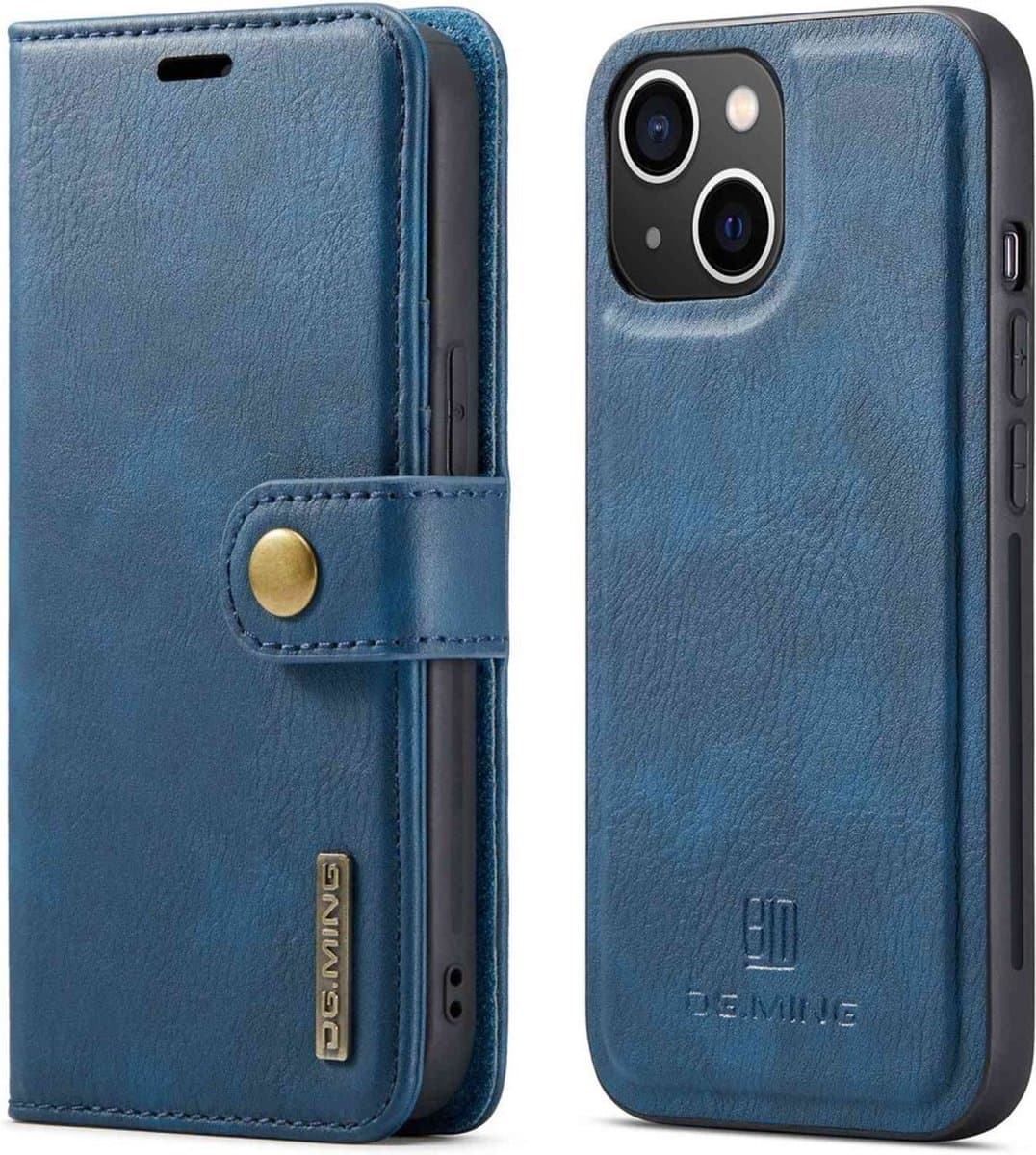 DG.MING Hoesje - Geschikt voor iPhone 14 Plus Hoesje - DG.MING 2-in-1 Book Case & Back Cover - Blauw