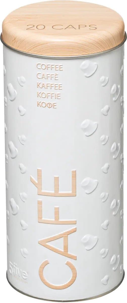 5five Koffiecapsuleopslagdoos - Wit, 1,2 L