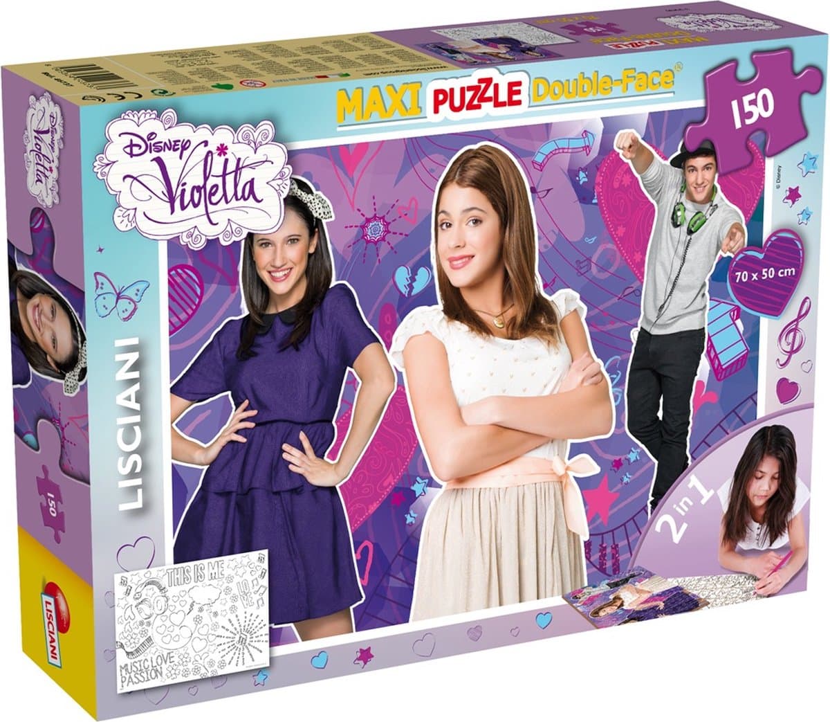 Lisciani 46737 Violetta Puzzle Double-Face Maxi 150 pz. Music Fun