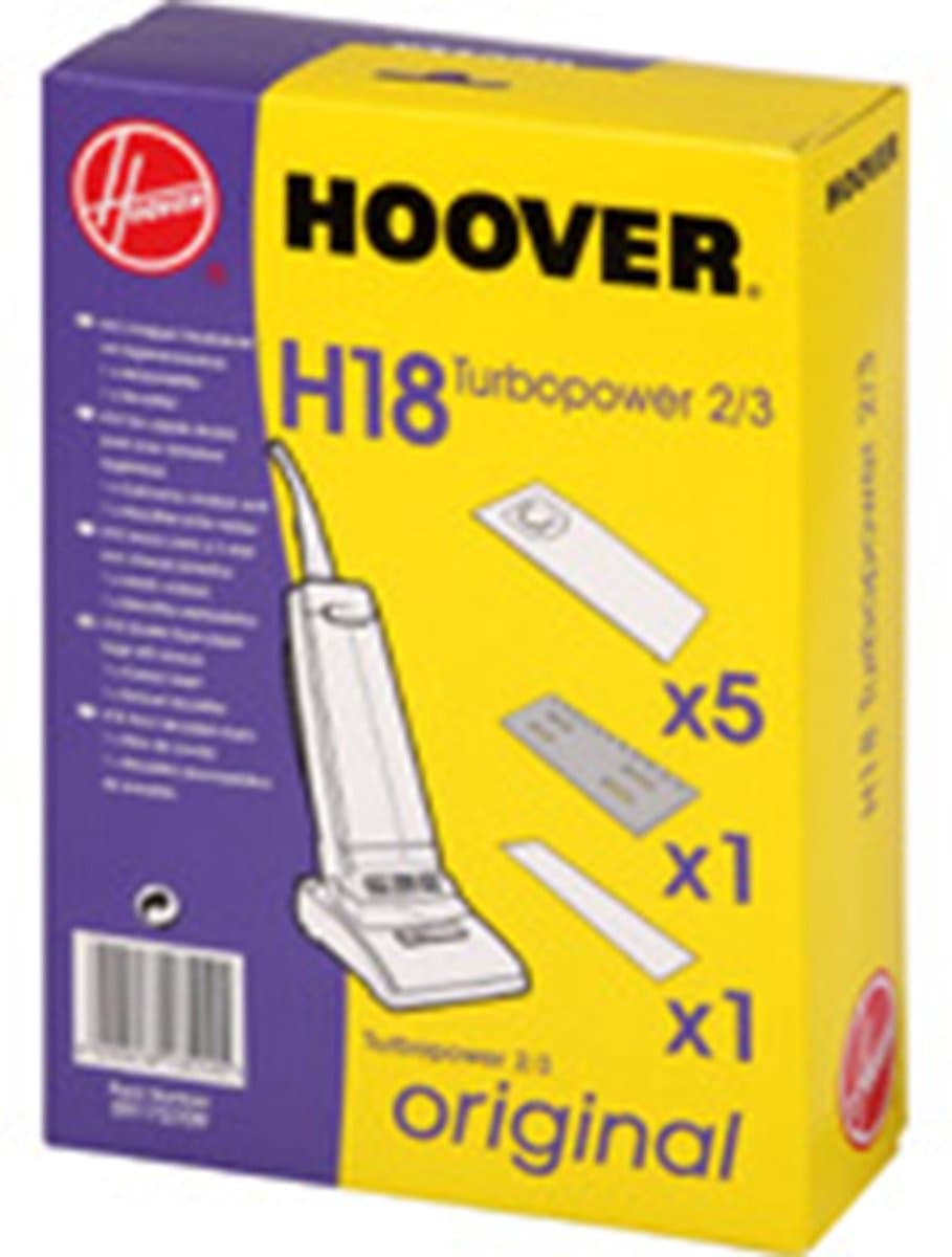 HOOVER - STOFZUIGERZAK ORIG H18 5 STUKS + MOTORFILTER + LUCHTFILTER - 09173709