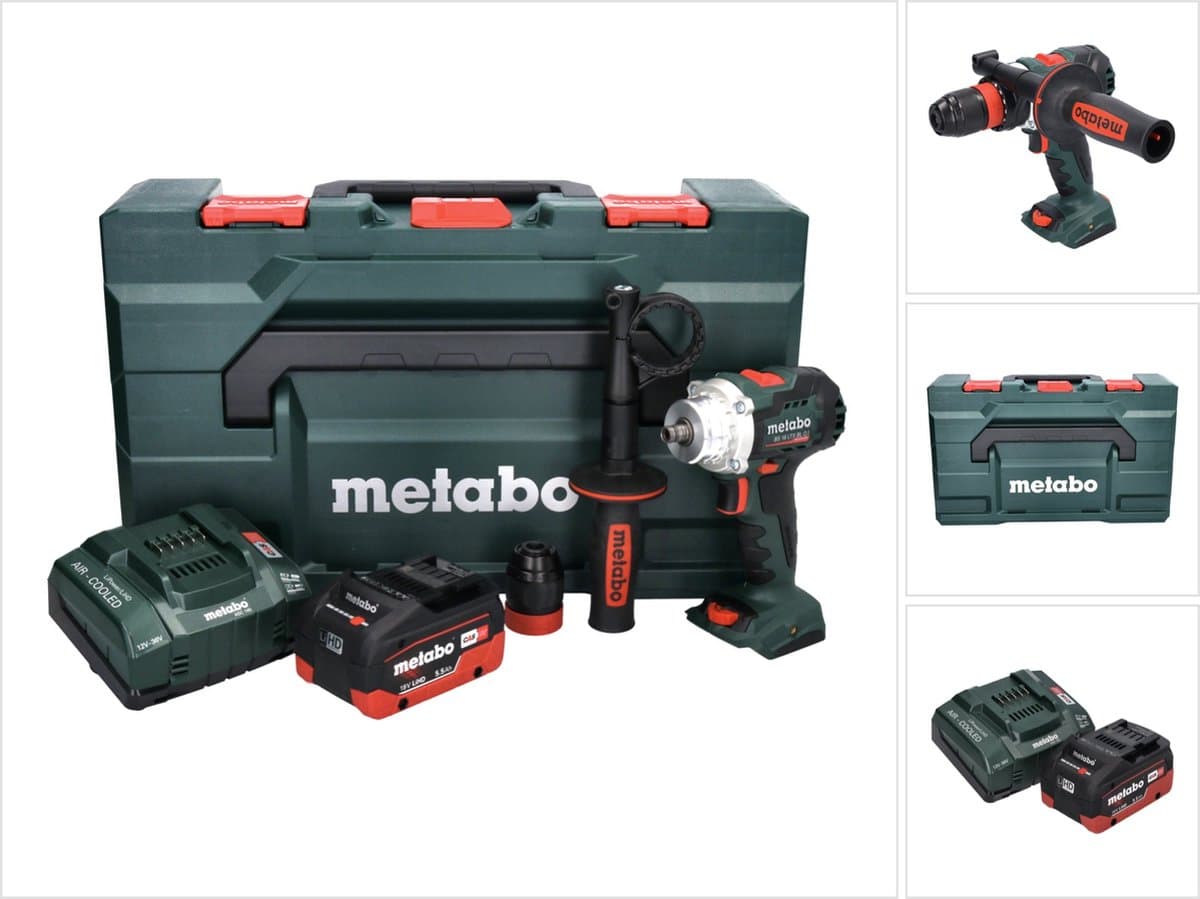 Metabo BS 18 LTX BL Q I Accuboormachine 18 V 130 Nm borstelloos + 1x oplaadbare accu 5,5 Ah + lader + metaBOX