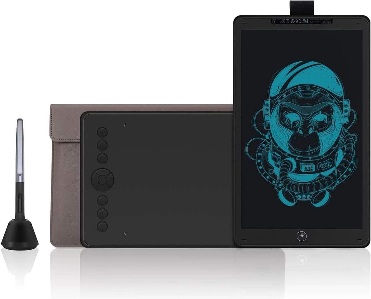 Huion H320M Tekentablet – Grafische Tablet Met Ergonomische Pen – Professionele Tekentablet – 11 Instelbare Toetsen