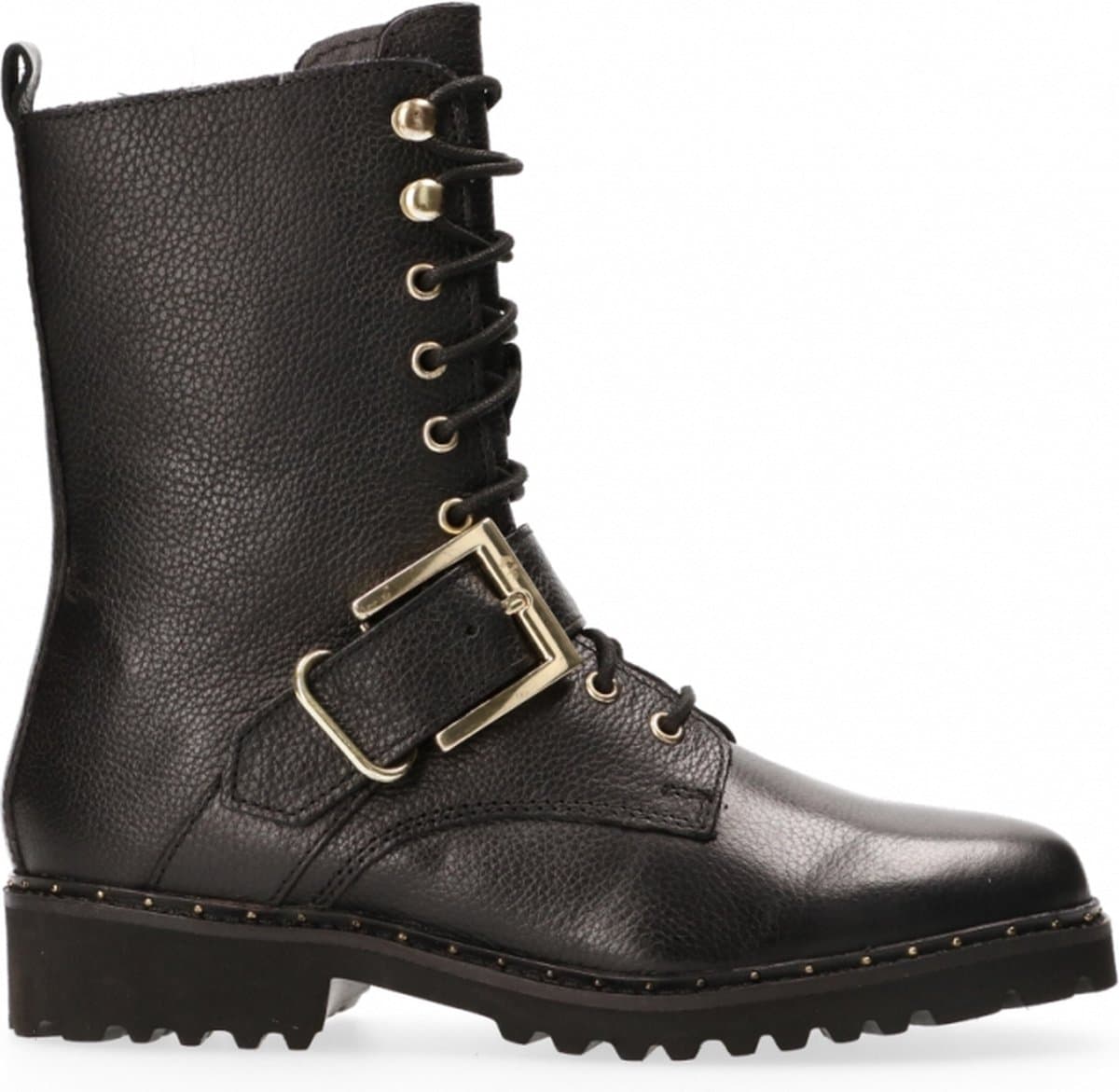 Van Dalen - Veterbootie leer - Black - 39