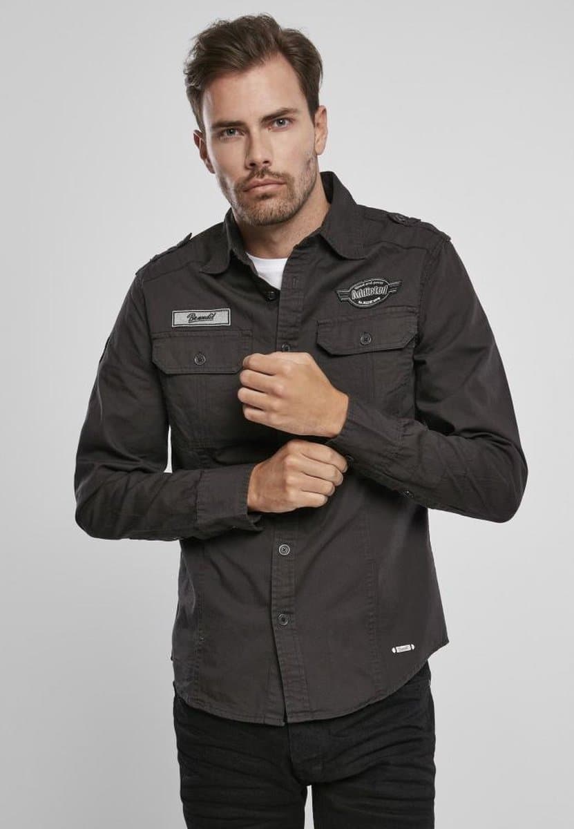 Brandit Luis Heren Longsleeve - zwart - XXL