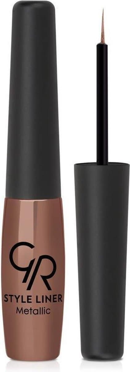 Golden Rose Metalic Eyeliner 6 D.BRUIN Vloeibare geKleurde Eyeliner met een perfecte kwast