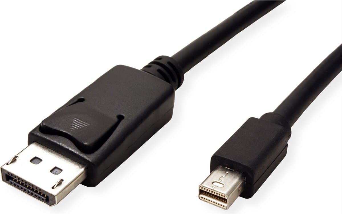 ROLINE GREEN DisplayPort kabel, DP Male - Mini DP Male, TPE, zwart, 1 m