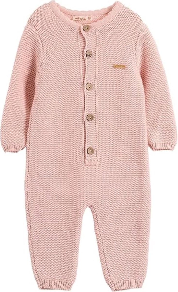 Minora gebreide baby kleding jongens-Unisex boxpakje- Baby kleding meisjes- Maat 62/ 1-3 Maanden-Newborn overalls winter-Kraamcadeau - Babyshower Cadeau-Pink- Sinterklaas