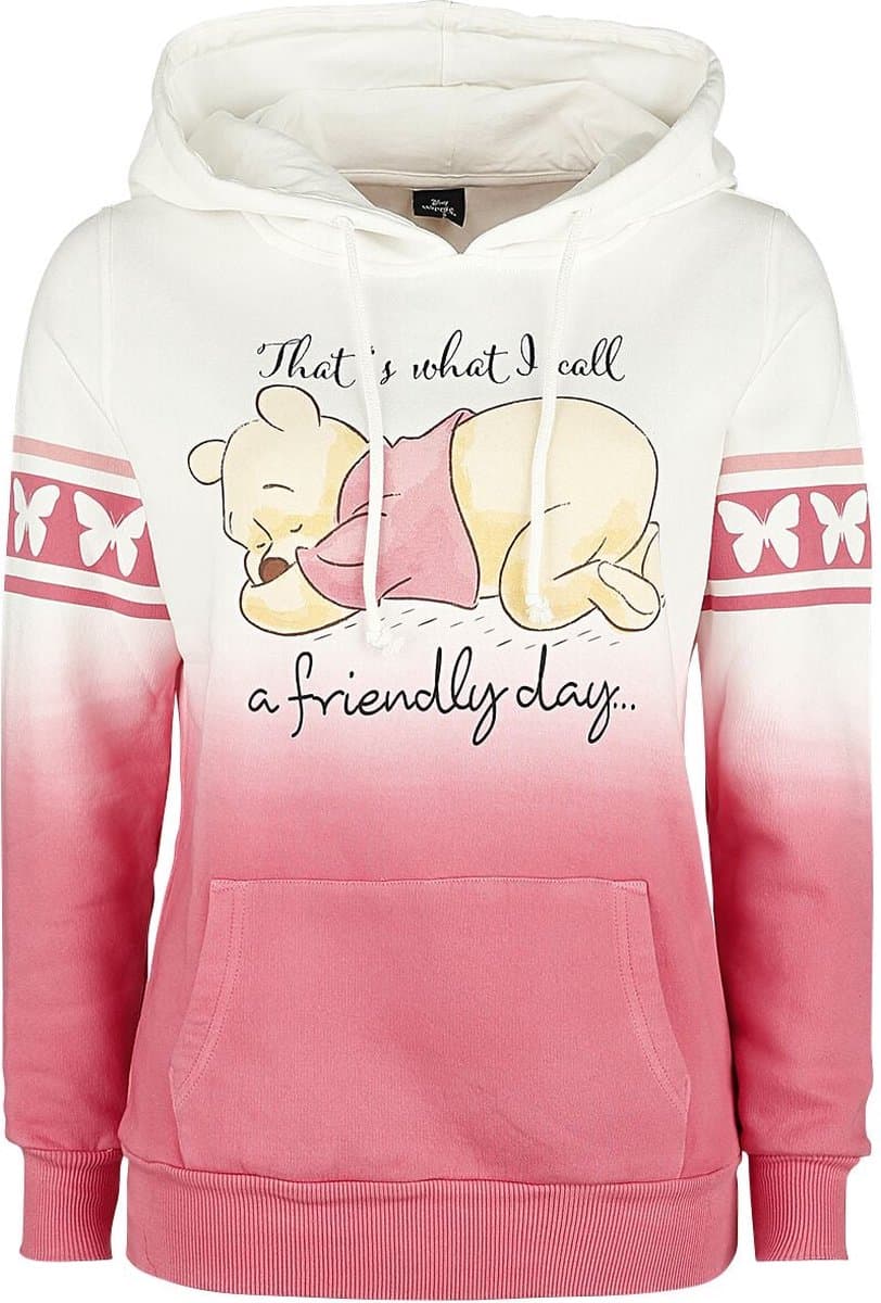 Winnie The Pooh A Friendly Day Dames Trui met capuchon - wit/roze - S