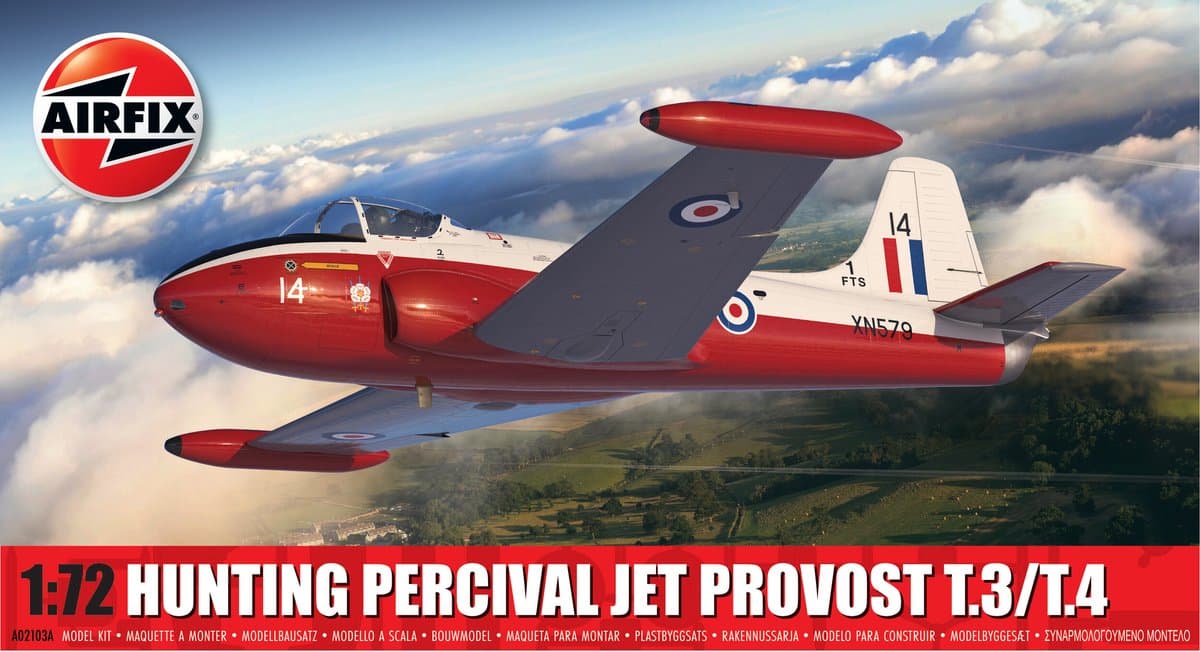 Airfix Modelbouwpakket Vliegtuigen - 02103A Hunting Percival Jet Provost T.3/T.4 - Vliegtuig Plastic - 1:72 - Modelbouw