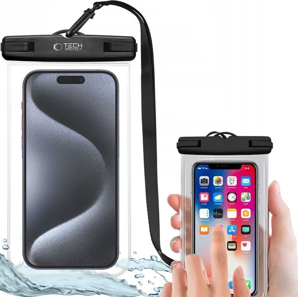 TECH-PROTECT - UWC7 - UNIVERSELE WATERDICHTE BEHUIZING 6,9 INCH ZWART