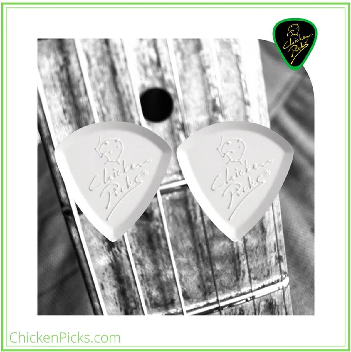 ChickenPicks Badazz III 2.0mm Gitaarpick 2-Pack Set Voor Elektrische Gitaren Thermosetting Kunststof