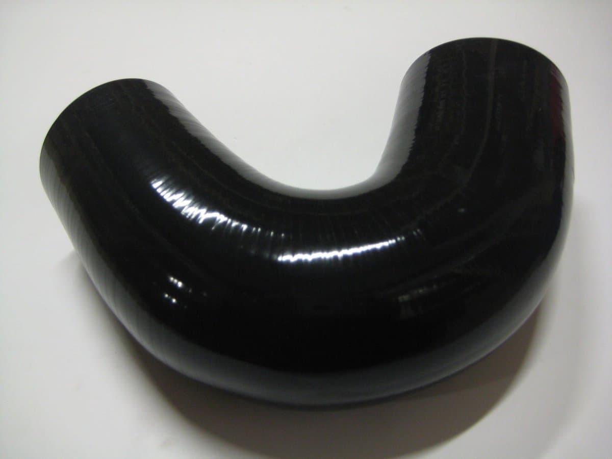 135 Graden bochten silicone - Zwart, 11mm