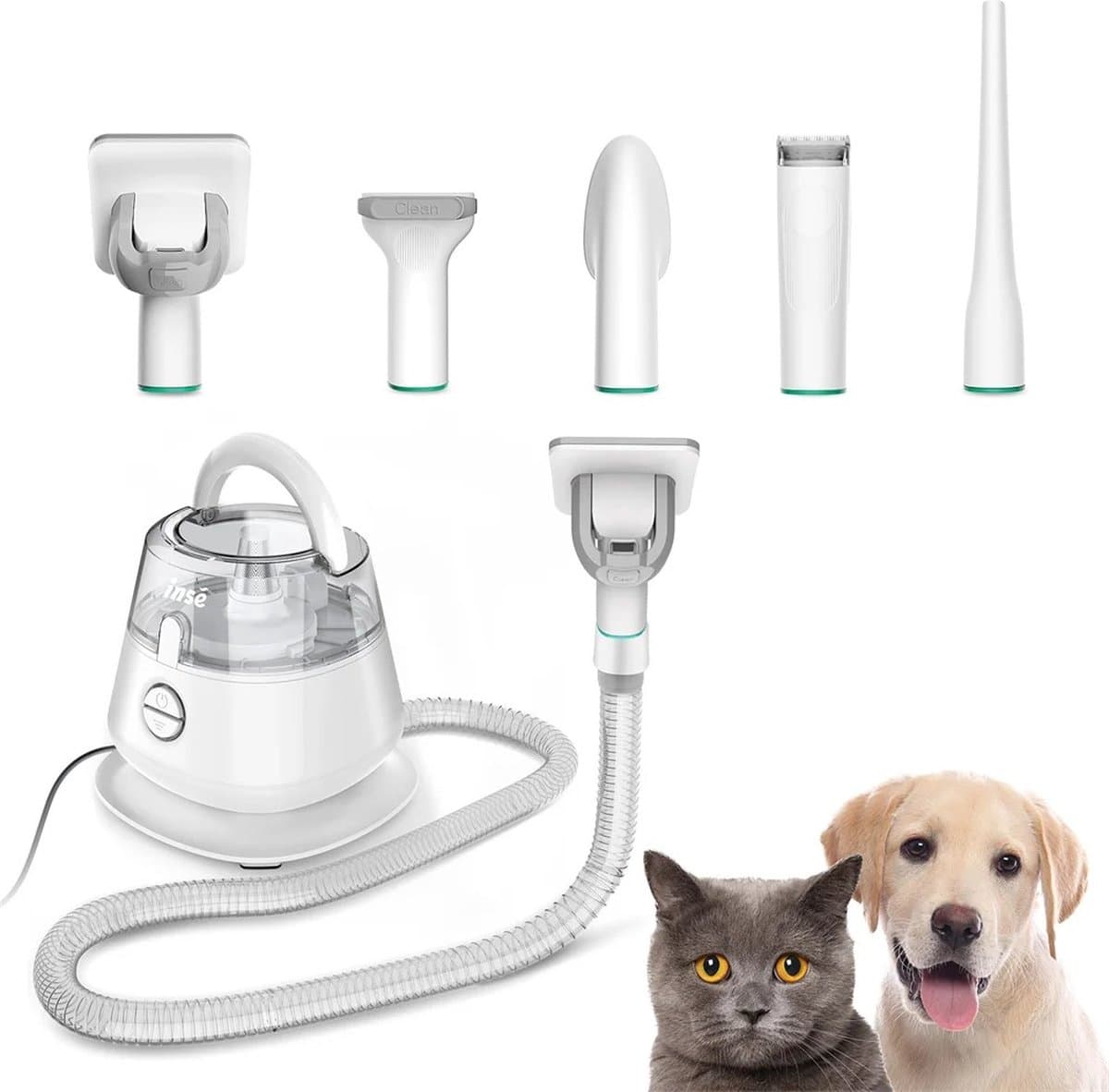 Tumex - Hondentondeuse met Stofzuiger en Droger - Dierentondeuse - Honden en Katten - Haarverwijderaar - Inclusief 5 Verzorgingshulpmiddelen